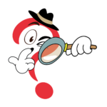 Mr Really?! character rwith magnifying glass